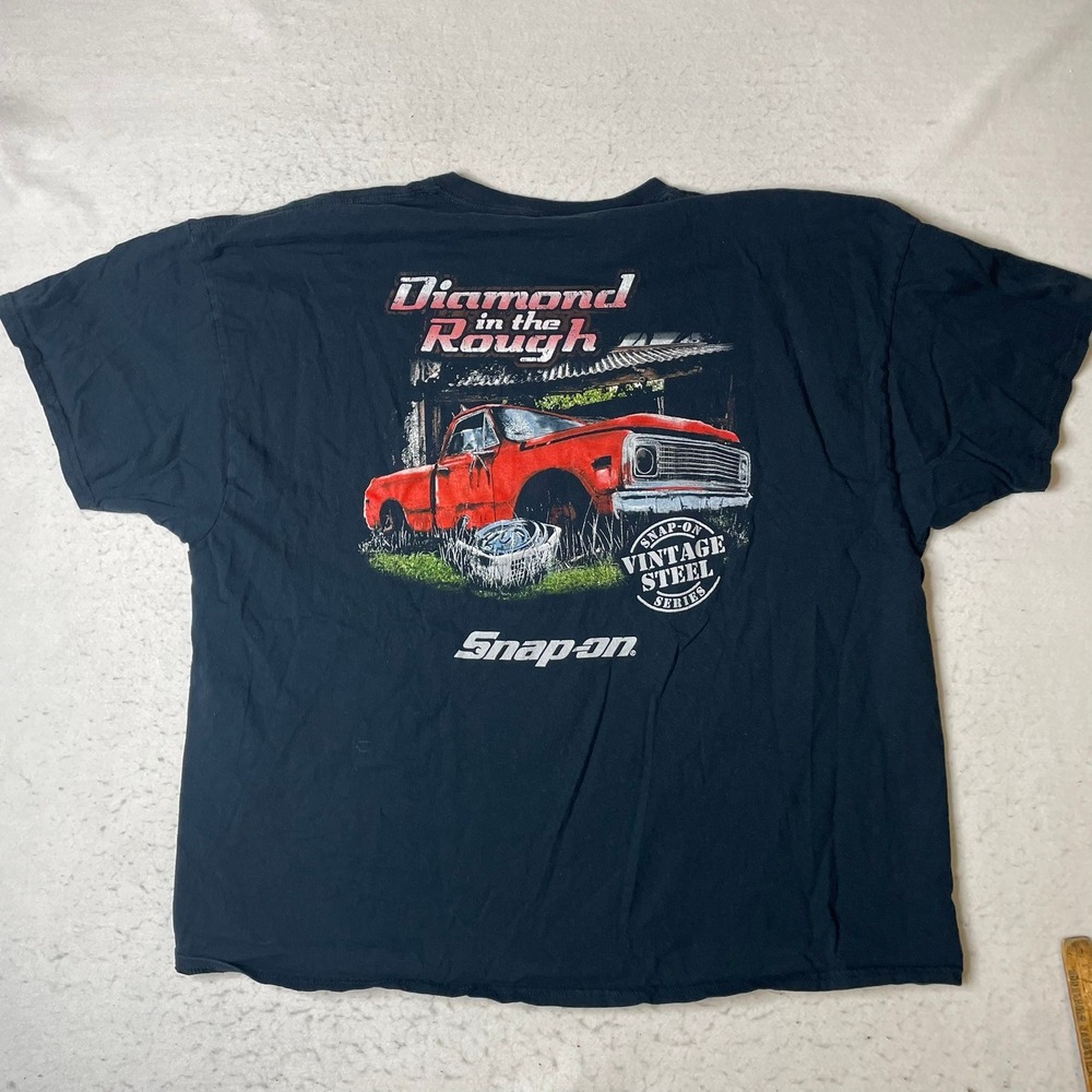 Snap-on T-Shirt Mens 2XL Black Diamond In The Rough Vintage Steel Truck Graphic